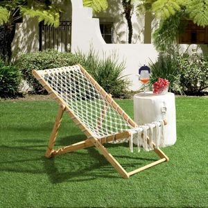 Juego de 2 sillas tejidas con cuerda tejida a mano para patio, jardín, balcón, sala de estar - Product Image 3