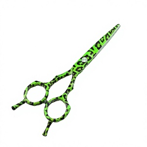 Maclura 5,5 pouces Jaune Léopard Nouveau Design Tendance Professionnel Coiffure Barbier Gaucher Acier Inoxydable Lame Plate Affûtée Salon de Coiffure - Product Image 4