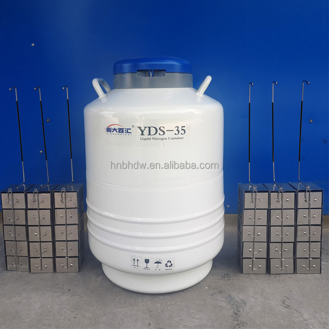 Big Caliber YDS10/15/20/35liquid Nitrogen Container 125mm VET Semen Refrigerator for Pig Artificial Insemination