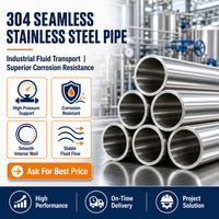 Tube rond sans soudure en acier inoxydable 304 haute pression, recuit, pour l'industrie chimique, approvisionnement en gros
