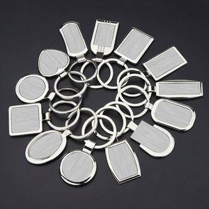 DIY Laser Printing Epoxy Logo Keychain Metal Zinc Alloy Round <b>Square</b> Rectangle Oval Shape Custom Keyring - Product Image 3