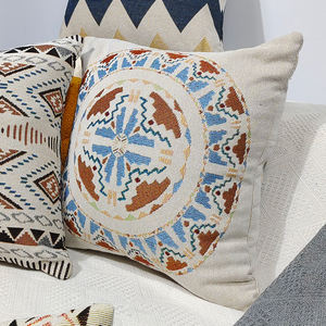 Coussin <span class=keywords><strong>de</strong></span> couverture Jacquard en coton écologique <span class=keywords><strong>de</strong></span> luxe Décoration intérieure Oreiller tissé pour <span class=keywords><strong>la</strong></span> lecture et le repos au lit - Product Image 6