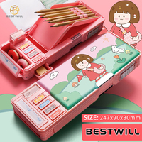 BESTWILL Offre Spéciale en gros personnalisé multi-fonction mignon Anime école étuis à crayons pour enfants