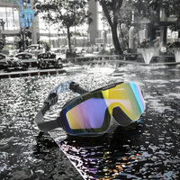 Gafas de Natación JUNHAIINS Personalizadas HD Ajustables Antivaho con Protección UV Ecológicas para Adultos y Niños con Marco Grande e Impermeables