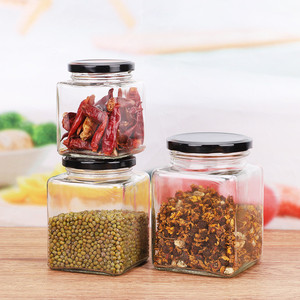 Vuông mật ong Jar thủy tinh 180ml đến 500ml công suất cho kẹo Jelly bánh 250g đến 500g frascos de vidrio rỗng dưa thủy tinh lọ - Product Image 4