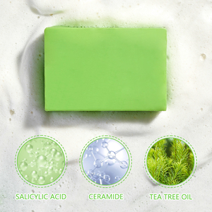 Savon pour le visage et le corps à l'acide salicylique biologique, réparation naturelle de l'acné, hydratant, contrôle du sébum, savon nettoyant pour le corps - Product Image 5