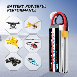 סוללת ליתיום-פולימר אוניברסלית 14.8V 4S 4000mAh 60C עם מחבר XT60 למכוניות מרוץ RC, משאיות, סירות ורחפנים מקצועיים 503040 - Product Image 4