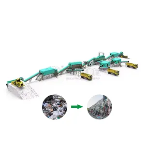 Municipal solid waste sorting plant organic waste recycling press machine e waste magnetic separator management solutions
