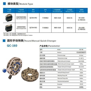 Acoplador manual de herramientas para cilindro EOAT de cambio rápido JD Robot para sistema de automatización neumática de pinzas de efecto final, caja de cartón de 1 kg - Product Image 6