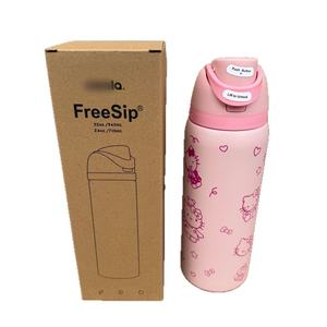 Nouvelle gourde isotherme sous vide à double paroi en acier inoxydable imprimée, 24oz 32oz, anti-fuite, sans BPA, pour extérieur, voyage, école, 24h - Product Image 4