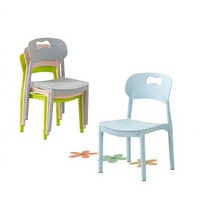Chaise en plastique empilable écologique pour enfants, épaisse et multicolore, idéale pour la maternelle, les cours de soutien scolaire, la formation, la salle à manger et l'étude – Vente directe usine