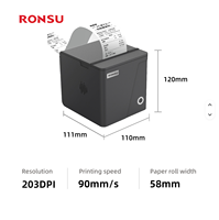 Impresora Térmica de Recibos RS560 de 80 mm para (Android/iOS) Tipo-C, Suministros de Oficina, Papel Térmico Incluido, POS80