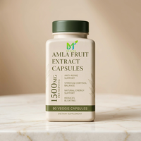 Kapsul Ekstrak Buah Amla 1500mg Per Sajian Suplemen Amla Alami 90 Kapsul Vegetarian Suplemen Diet Merek OEM
