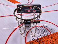 Machine de tir au basket à monnayeur avec panneau de scores LED à cadre métallique robuste, graphiques flamboyants, 110V 240V, direct usine