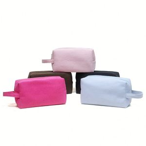 New Arrival Custom - Made Cotton Waffle Makeup Bag Travel Portable <b>Storage</b> Bag High - Appearance Toiletry Bag Large Capacity - Product Image 2