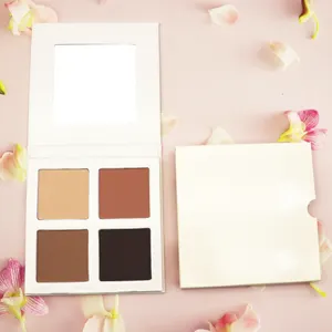 Palette de maquillage surligneur contour fard à joues imperméable à l'eau poudre pressée naturelle pour crème solaire visage et pores-friendly