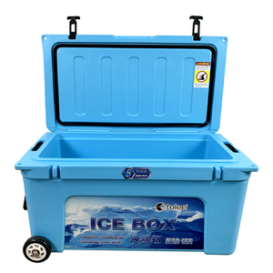Glacière TOLEE 40L, très vendue, écologique, en plastique isolé, grande glacière rigide pour la pêche et les aliments, avec roues - Product Image 4