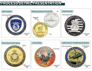 Moneda de desafío de doble combate de oro antiguo diseñada a medida, artesanía metálica fundida a presión con caja de presentación - Product Image 6