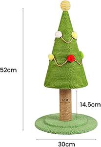 เสารอยขีดข่วนต้นแมวป่านศรนารายณ์หรูหราของเล่นแมวสำหรับวันฮาโลวีนและคริสต์มาสบรรจุในกล่อง - Product Image 3