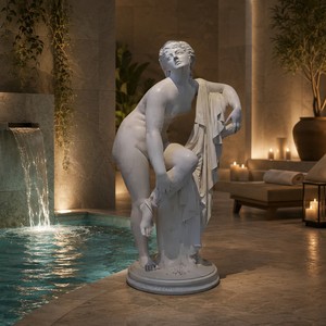 Statua Femminile in Marmo di Lusso Personalizzata - Stile Greco Classico Senza Tempo per Giardini e Tenute - Product Image 2
