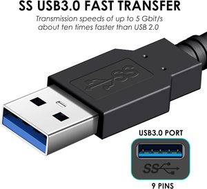 USB Loại-C góc 5 Meter 3A sạc nhanh Braid PVC VR máy ảnh tương thích cáp dữ liệu - Product Image 6