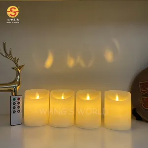 Dia 7.5 * H10cm Led Soja Wax Kaarsen Met Timer Led Kaars Afstandsbediening Batterij Kaarsen Led Vlamloze