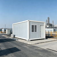 Maison conteneur détachable de 20 pieds, structure en acier préfabriquée, bâtiment étanche, hébergement mobile, abri d'urgence, chambre