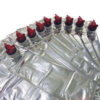 Aangepaste BIB-zak 5kg aluminiumfoliezak voor verpakking van vloeibare koffie, sap, wijn, vloeistofzak, aseptische zak