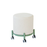 Tabouret bas roulant moderne en aluminium chaise d'apprentissage pivotante pour enfants beauté à domicile pour le salon tabouret paresseux en gros