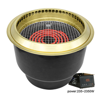 Pinnovo Barbecue électrique d'intérieur japonais pour restaurant commercial Barbecue Cuisson Table intégrée pour la sortie d'air supérieure inférieure