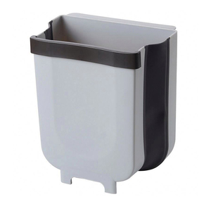 Manufacturer PP Plastic Foldable Garbage Can Wall Mounted Kitchen Waste Bins Folding Hanging Dustbins for Bathroom Bedroom
