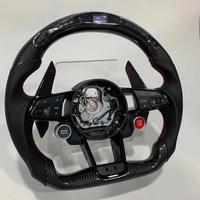 Volant en fibre de carbone avec LED, matériau forgé, cuir personnalisé, style S-Line, vente en gros pour Audi série S