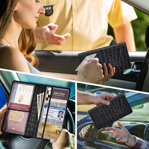 Organizador de guantera para <span class=keywords><strong>coche</strong></span>, color negro, con cierre magnético, para organizar documentos del <span class=keywords><strong>coche</strong></span>, tarjetero - Product Image 6
