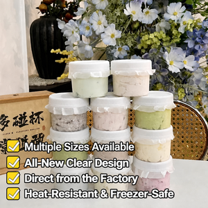 Vaso de Plástico Esmerilado Personalizado con Logotipo para Pudín, con Tapa de Rosca, 200ml, Envase para Postres, Etiqueta Privada, Tarro Transparente para Leche Flan, Venta al por Mayor - Product Image 2