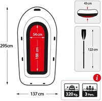 Ensemble de bateaux gonflables INTEX 68370 Challenger 3 avec rames pour 3 personnes 116 "X 54" X 17"