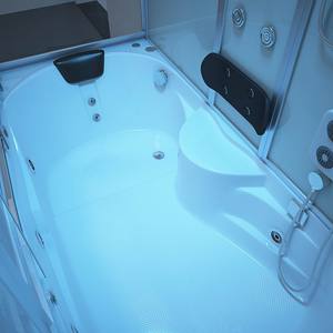 Douche à vapeur de salle de bain avec sauna verre trempé de forme rectangulaire blanche avec <span class=keywords><strong>baignoire</strong></span> appliquée aux salles de bain - Product Image 4