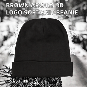 หมวกบีนนี่ปักลายการ์ตูนโลโก้ Brown Arches แบบ 3 มิติ ผ้าถักนุ่ม อุ่นสบายสำหรับฤดูหนาว เหมาะสำหรับผู้ชาย ผู้หญิง และแฟชั่นฮิปฮอป - Product Image 2