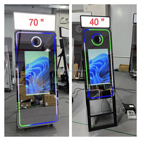 70 inç 40 inç toptan Fotomaton Selfie Photobooth makinesi sihirli Photomaton parti fotoğraf ayna standında satılık
