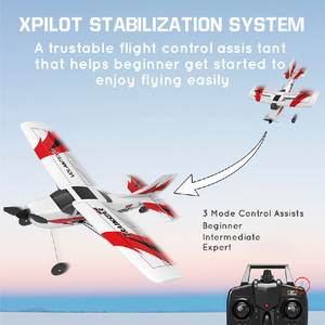 <span class=keywords><strong>Avion</strong></span> <span class=keywords><strong>RC</strong></span> 2,4 GHz 4 canaux Gyro Trainstar, planeur <span class=keywords><strong>RC</strong></span> en mousse EPP, <span class=keywords><strong>avion</strong></span> d'entraînement <span class=keywords><strong>Warbird</strong></span> à aile fixe RTF, retour en U à une touche - Product Image 4