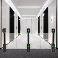 Torniquete de Seguridad para Entrada de Peatones con Control de Acceso por Reconocimiento Facial y Tarjeta RFID EN de Aleación de Aluminio para Oficina