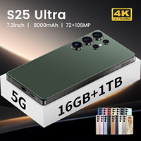 Nuevo Teléfono Inteligente S25Ultra 5G 2025, Diseño Internacional, CPU de Cuatro Núcleos, Doble SIM, Pantalla HD, 108MP, 90Hz, Procesador MTK, Juegos, Reconocimiento Facial