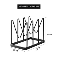 Étagère de rangement de cuisine multi-niveaux pour couvercles de casseroles, support de comptoir en métal, design moderne et simple, non pliable, pour cuisine