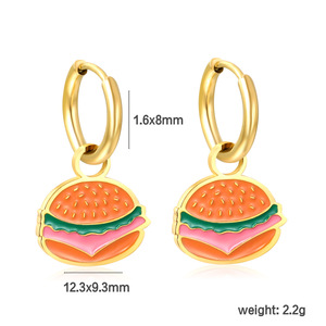 ต่างหูรูปผลไม้ สแตนเลส เชอร์รี่ แตงโม สไตล์เกาหลี เรียบง่าย น่ารัก ของขวัญสำหรับผู้หญิง - Product Image 4