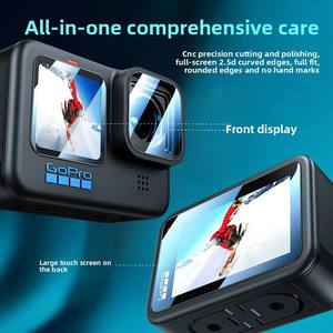 ฟิล์มกันรอยกระจกนิรภัยแบบกำหนดเองสำหรับกล้อง GoPro Hero 10 9 8 HD ป้องกันรอยนิ้วมือ สำหรับเลนส์หน้าและหลัง - Product Image 2