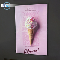 Boîte à lumière LED ultra-fine, étanche, avec cadre, pour affichage de menu de restaurant, affiche publicitaire remplaçable