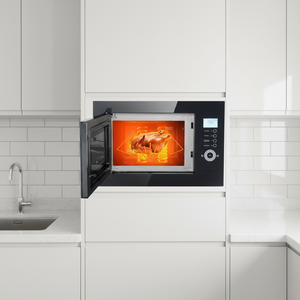 Nouveau <span class=keywords><strong>four</strong></span> à micro-ondes intelligent <span class=keywords><strong>encastrable</strong></span> électrique 25L <span class=keywords><strong>en</strong></span> acier inoxydable avec fonction grill, économie d'énergie, commande tactile, noir, <span class=keywords><strong>pour</strong></span> la maison - Product Image 3