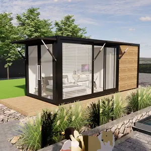 20ft/40ft container office put in yard/garden/park with insulation decoration container home