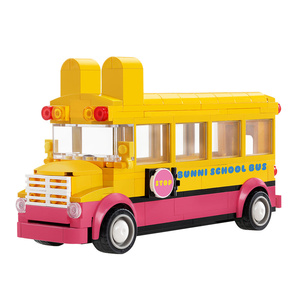 Autobús Escolar BUNNI KONBINY, Bloques de Construcción con Diseño de Conejo, Juguete de Vehículo para Niños - Product Image 4