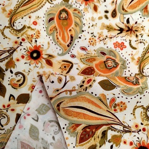 Tissu imprimé <span class=keywords><strong>indien</strong></span> Paisley en mélange de <span class=keywords><strong>coton</strong></span> et polyester, idéal pour les projets de couture DIY faits main – Vente flash - Product Image 5