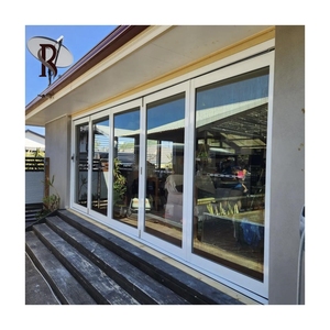 Rising NFRC Estilo nórdico Aislamiento térmico de sonido Puertas plegables de vidrio templado Patio Acordeón Puertas de patio plegables para villas - Product Image 4